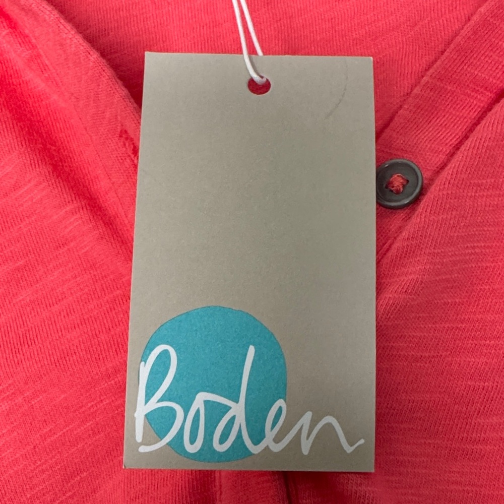 Boden Jena Jersey Coral Shirt Dress Size 16L - Picture 10 of 13